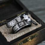 Ride or Die Rings, Ride or Die, Ride or Die Wedding Rings, Ride or Die Wedding Bands, Black Wedding Rings, Black Wedding Bands, Biker Rings - Image 5