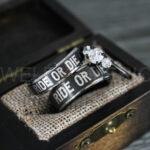 Ride or Die Rings, Ride or Die, Ride or Die Wedding Rings, Ride or Die Wedding Bands, Black Wedding Rings, Black Wedding Bands, Biker Rings