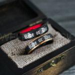 Ride or Die Rings, Ride or Die, Ride or Die Wedding Rings, Ride or Die Wedding Bands, Black Wedding Rings, Black Wedding Bands, Biker Rings
