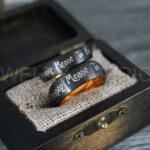 Simply Meant To Be Rings, Black Wedding Bands, Black Wedding Rings, Jack and Sally Rings, Jack and Sally Wedding Rings - Image 2