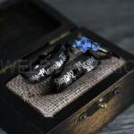 Simply Meant To Be Rings, Black Wedding Bands, Black Wedding Rings, Jack and Sally Rings, Jack and Sally Wedding Rings