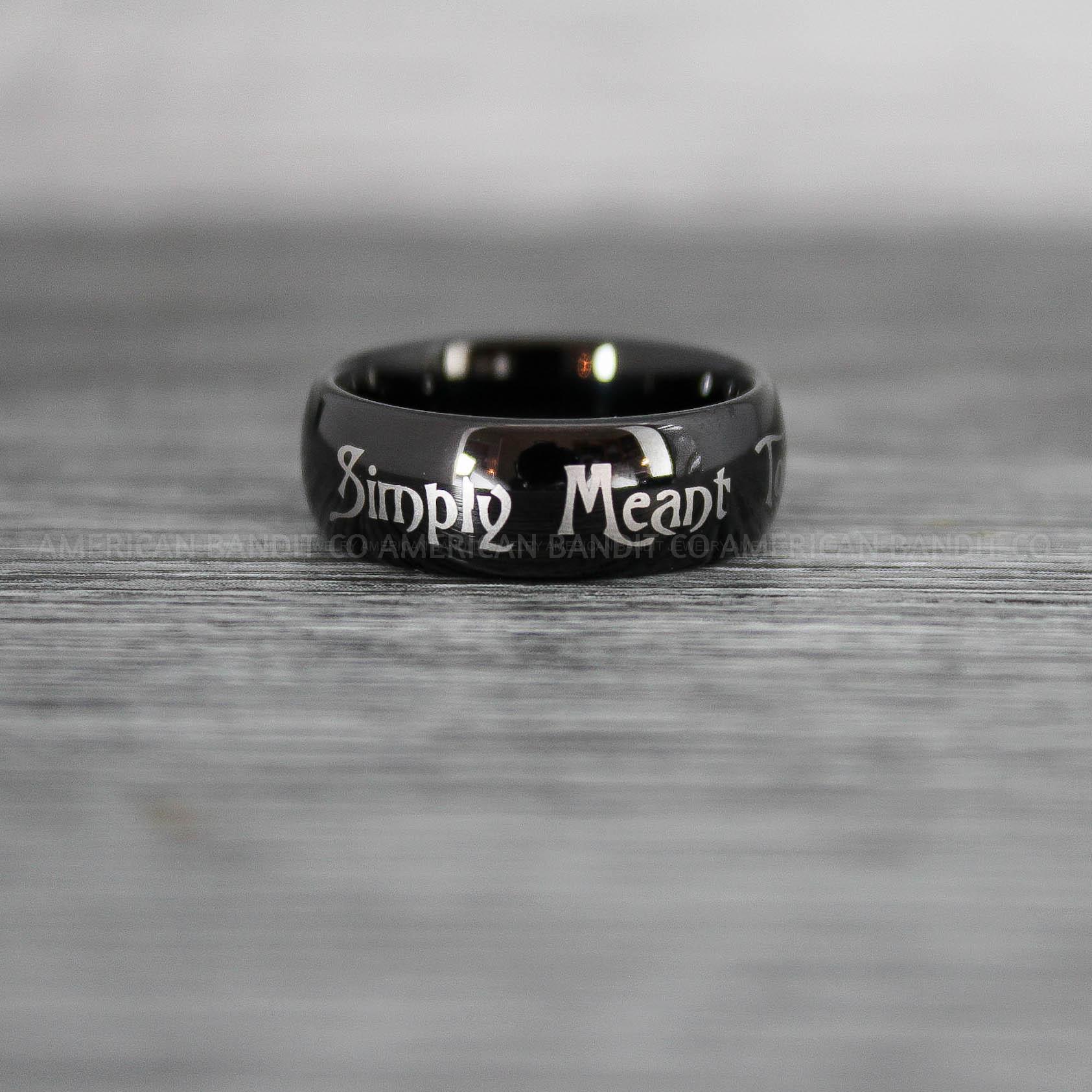 IMG_8674 Simply Meant To Be Rings, Black Wedding Bands, Black Wedding Rings, Jack and Sally Rings, Jack and Sally Wedding Rings - Image 1