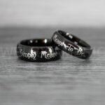 Simply Meant To Be Rings, Black Wedding Bands, Black Wedding Rings, Jack and Sally Rings, Jack and Sally Wedding Rings - Image 4