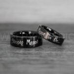 Simply Meant To Be Rings, Black Wedding Bands, Black Wedding Rings, Jack and Sally Rings, Jack and Sally Wedding Rings - Image 2