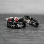 Simply Meant To Be Rings, Black Wedding Bands, Black Wedding Rings, Jack and Sally Rings, Jack and Sally Wedding Rings