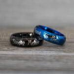 Simply Meant To Be Rings, Black Wedding Bands, Black Wedding Rings, Jack and Sally Rings, Jack and Sally Wedding Rings