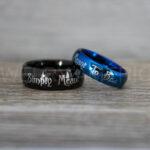 Simply Meant To Be Rings, Black Wedding Bands, Black Wedding Rings, Jack and Sally Rings, Jack and Sally Wedding Rings