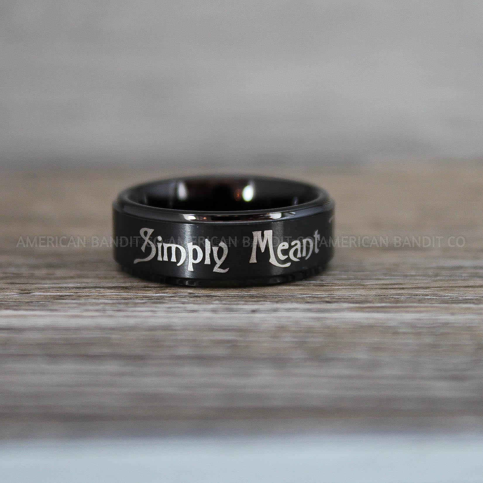 IMG_8696-2 Simply Meant To Be Rings, Black Wedding Bands, Black Wedding Rings, Jack and Sally Rings, Jack and Sally Wedding Rings - Image 1
