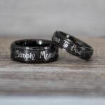 Simply Meant To Be Rings, Black Wedding Bands, Black Wedding Rings, Jack and Sally Rings, Jack and Sally Wedding Rings - Image 2