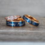Simply Meant To Be Rings, Rose Gold Wedding Bands, Rose Gold Wedding Rings, Jack and Sally Rings, Jack and Sally Wedding Rings