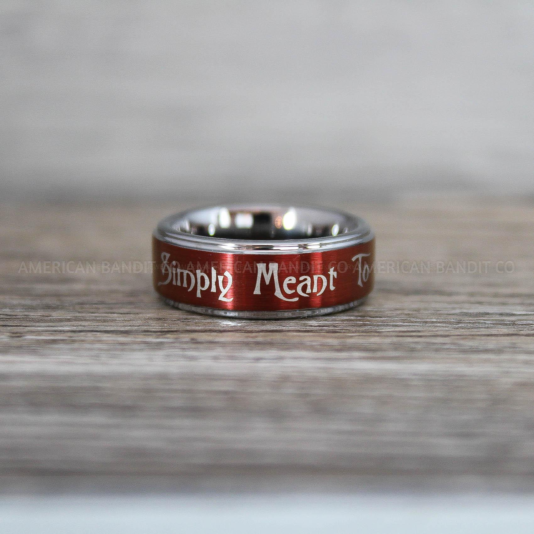 IMG_8712 Simply Meant To Be Ring, Red Wedding Band, Red Wedding Ring, Jack and Sally Ring, Jack and Sally Wedding Ring - Image 1