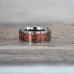 Cross Rings, Religious Rings, Red Wedding Band, Red Wedding Ring, Cross Wedding Band - Image 3