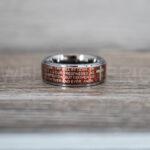 Cross Rings, Religious Rings, Red Wedding Band, Red Wedding Ring, Cross Wedding Band - Image 2