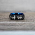 Simply Meant To Be Ring, Black Wedding Band, Black Wedding Ring, Jack and Sally Ring, Jack and Sally Wedding Ring