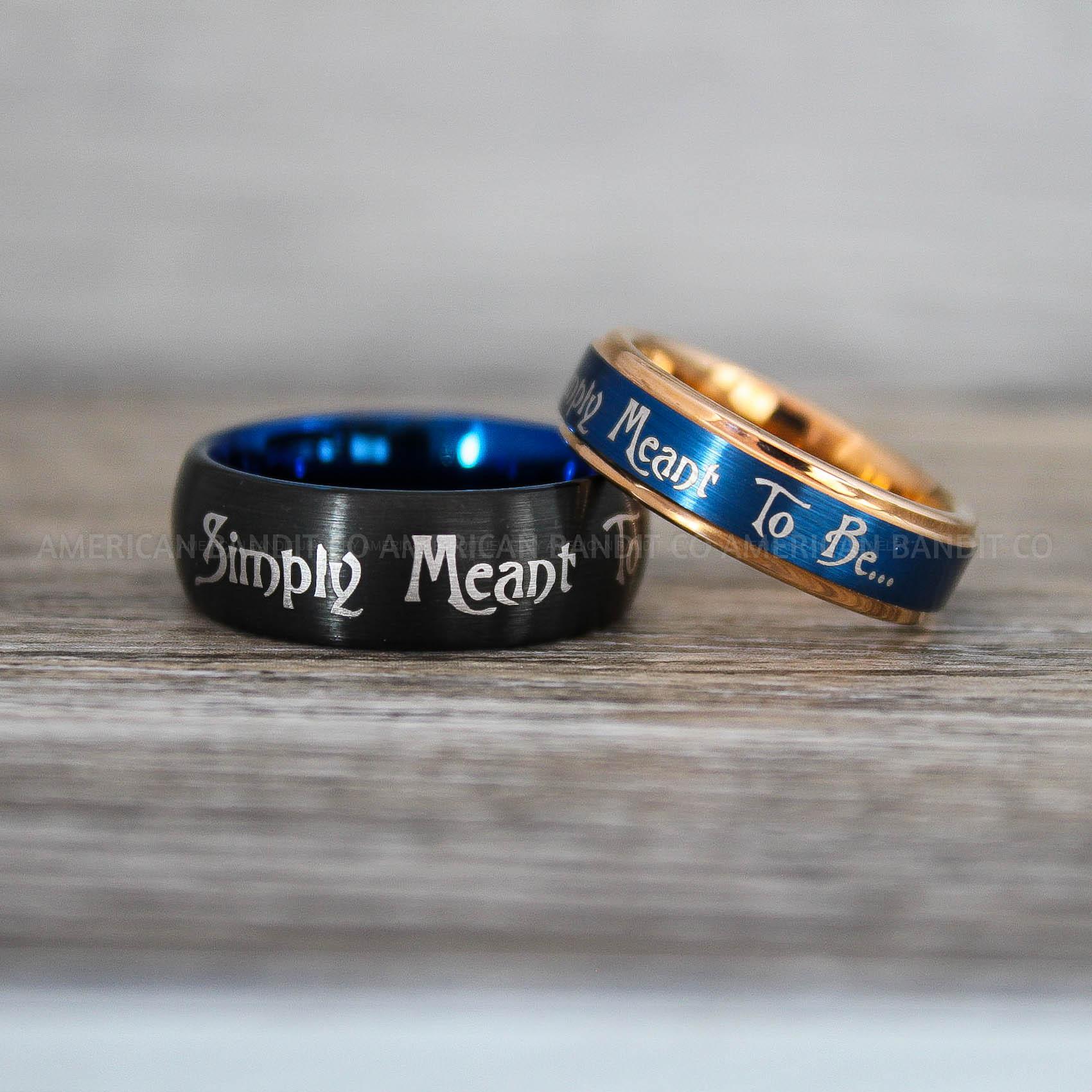 IMG_8721 Simply Meant To Be Rings, Black Wedding Bands, Black Wedding Rings, Jack and Sally Rings, Jack and Sally Wedding Rings - Image 1