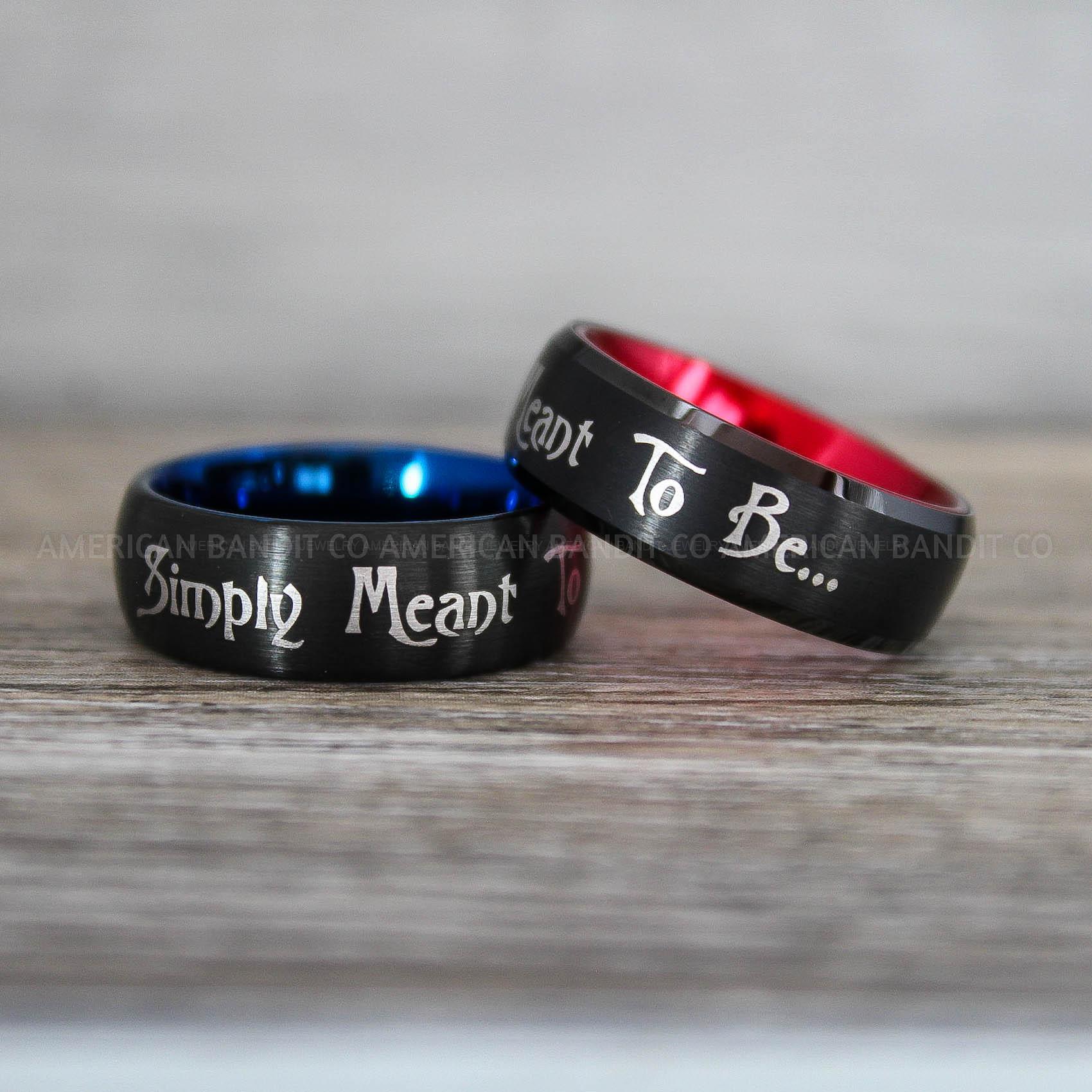 IMG_8722 Simply Meant To Be Rings, Black Wedding Bands, Black Wedding Rings, Jack and Sally Rings, Jack and Sally Wedding Rings - Image 1