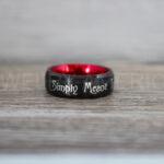 Simply Meant To Be Ring, Black Wedding Band, Black Wedding Ring, Jack and Sally Ring, Jack and Sally Wedding Ring