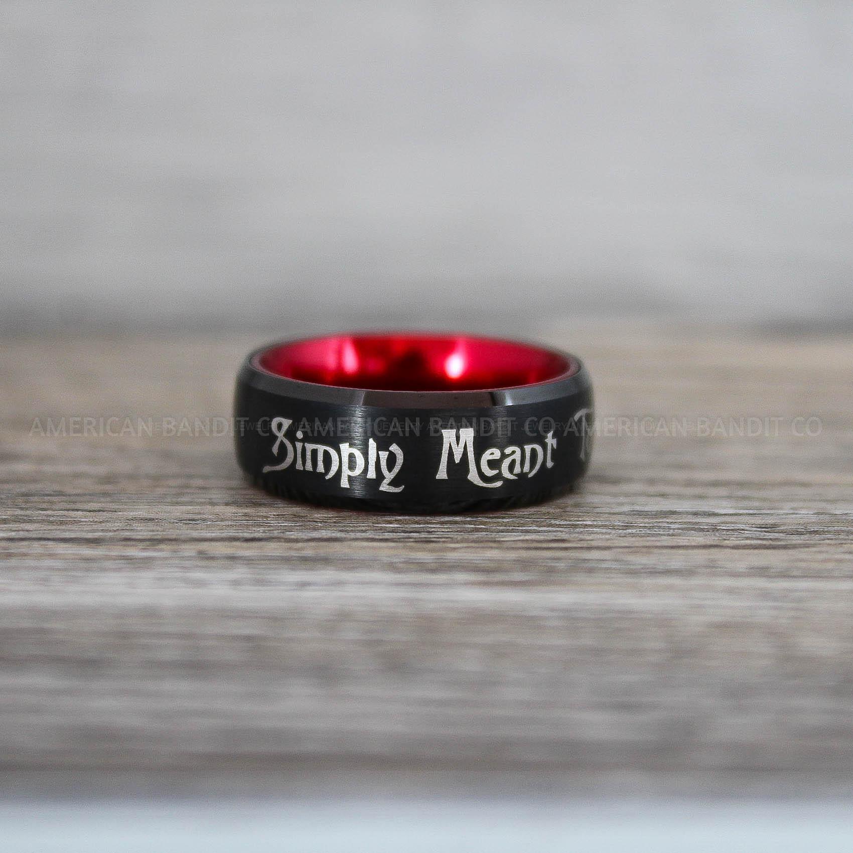 IMG_8724 Simply Meant To Be Ring, Black Wedding Band, Black Wedding Ring, Jack and Sally Ring, Jack and Sally Wedding Ring - Image 1