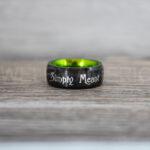 Simply Meant To Be Ring, Black Wedding Band, Black Wedding Ring, Jack and Sally Ring, Jack and Sally Wedding Ring
