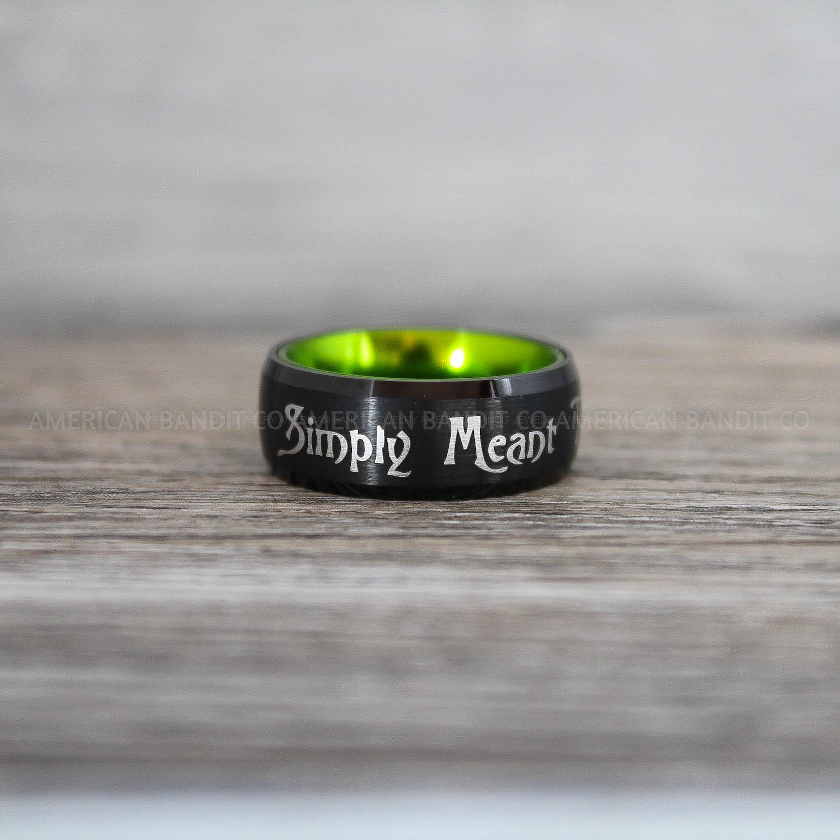 IMG_8726 Simply Meant To Be Ring, Black Wedding Band, Black Wedding Ring, Jack and Sally Ring, Jack and Sally Wedding Ring - Image 1