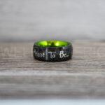 Simply Meant To Be Ring, Black Wedding Band, Black Wedding Ring, Jack and Sally Ring, Jack and Sally Wedding Ring - Image 2
