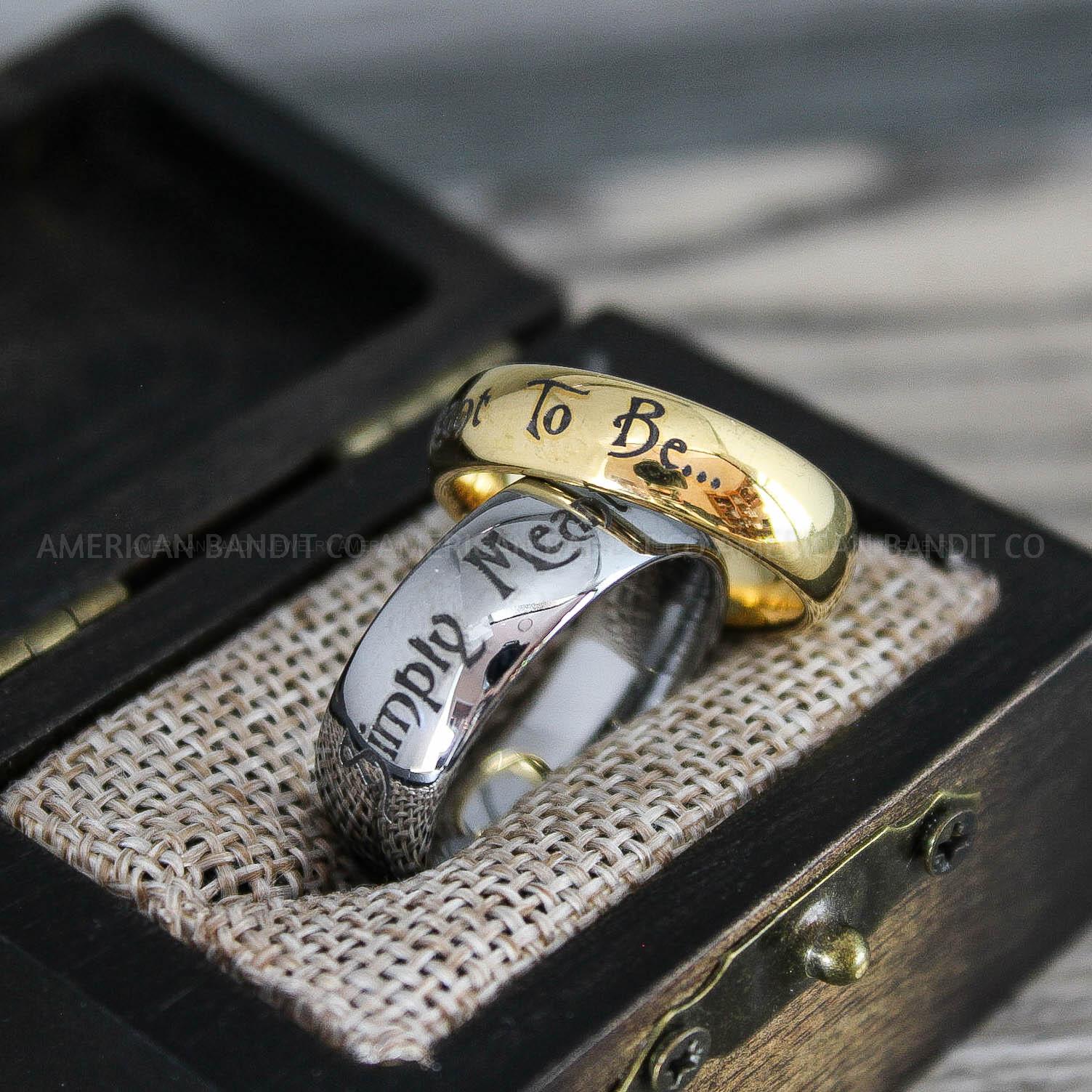 IMG_8744 Simply Meant To Be Ring, Silver Wedding Band, Silver Wedding Ring, Jack and Sally Ring, Jack and Sally Wedding Ring - Image 1