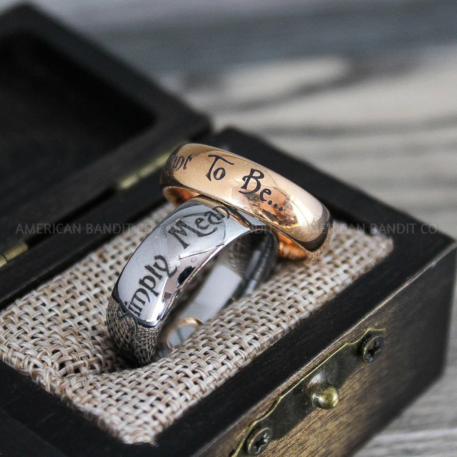 IMG_8745 Simply Meant To Be Rings, Silver Wedding Bands, Silver Wedding Rings, Jack and Sally Rings, Jack and Sally Wedding Rings - Image 1