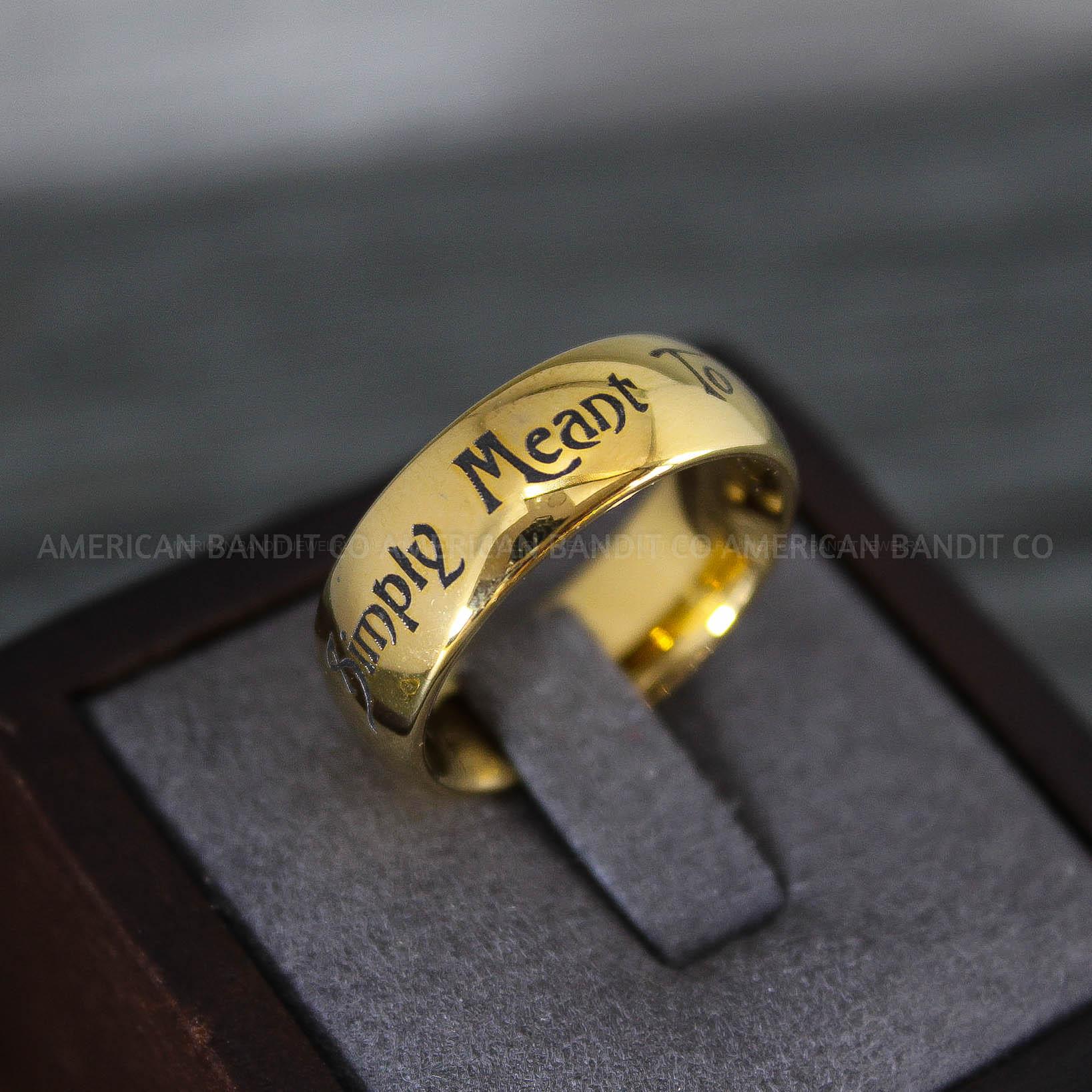 IMG_8756 Simply Meant To Be Ring, Gold Wedding Band, Gold Wedding Ring, Jack and Sally Ring, Jack and Sally Wedding Ring - Image 1