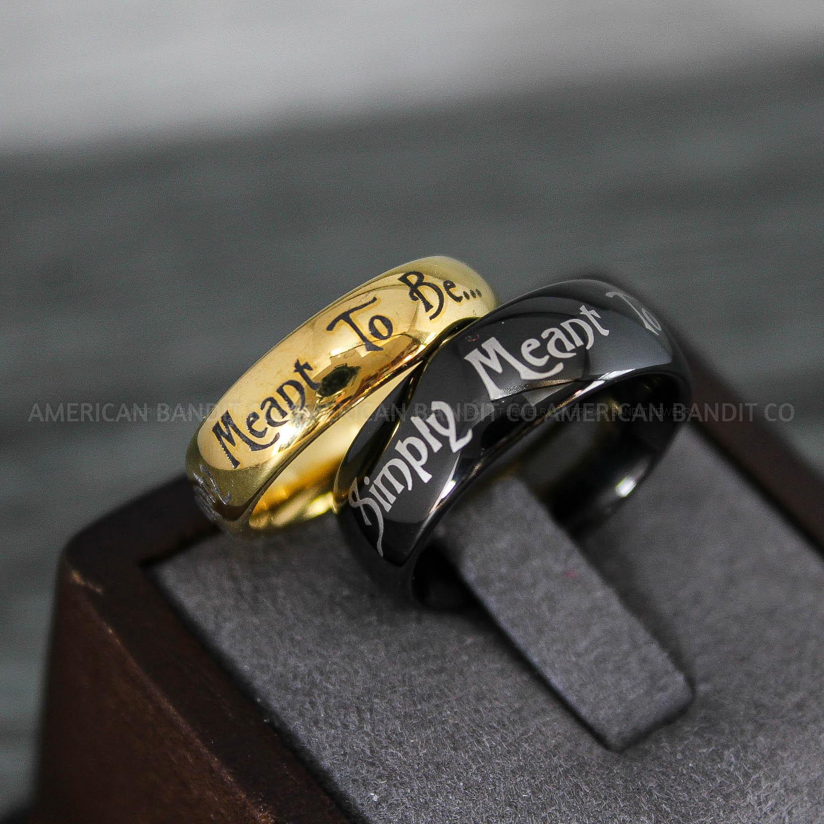 IMG_8760 Simply Meant To Be Rings, Gold Wedding Bands, Gold Wedding Rings, Jack and Sally Rings, Jack and Sally Wedding Rings - Image 1