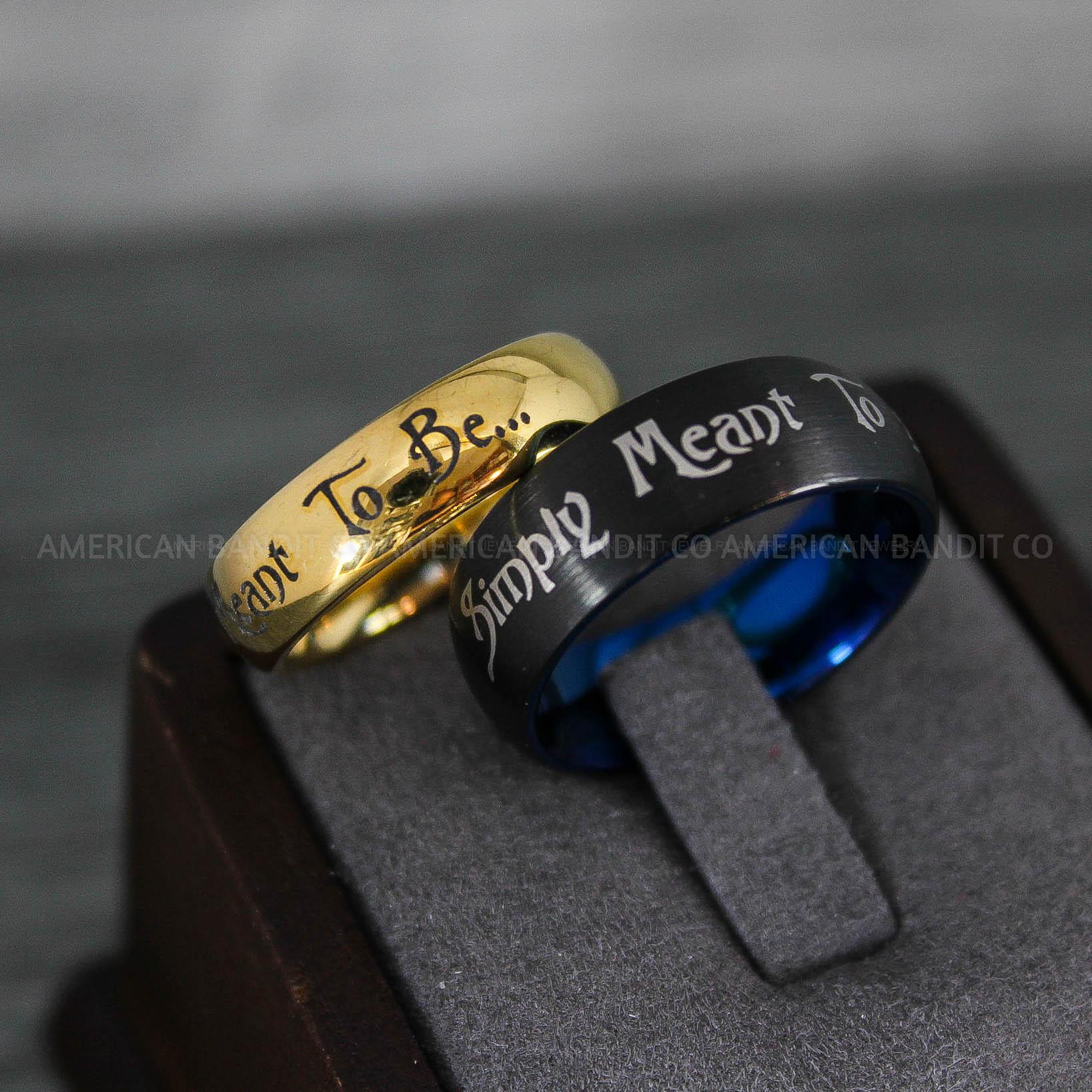 IMG_8764 Simply Meant To Be Rings, Gold Wedding Bands, Gold Wedding Rings, Jack and Sally Rings, Jack and Sally Wedding Rings - Image 1