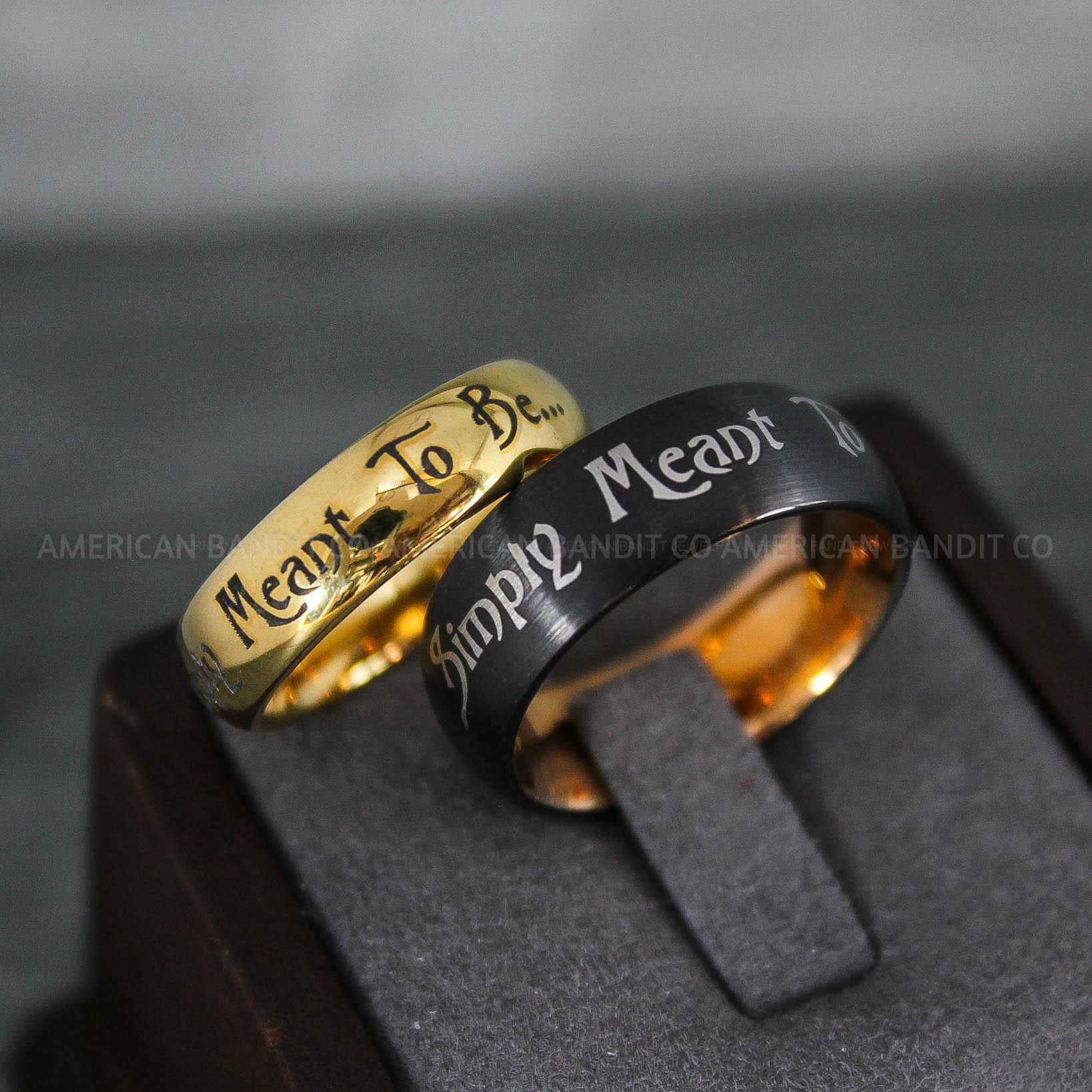 IMG_8766 Simply Meant To Be Rings, Gold Wedding Bands, Gold Wedding Rings, Jack and Sally Rings, Jack and Sally Wedding Rings - Image 1