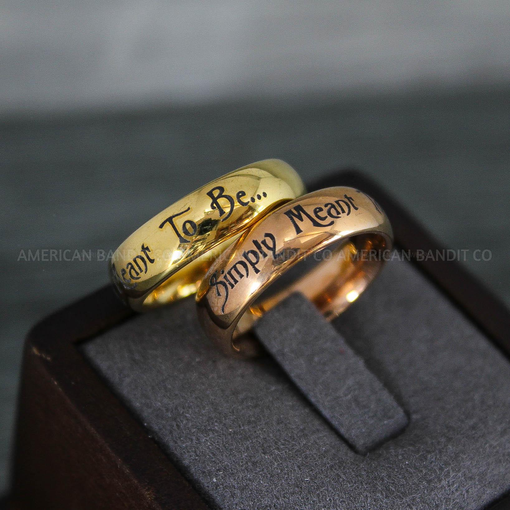 IMG_8768 Simply Meant To Be Rings, Gold Wedding Bands, Gold Wedding Rings, Jack and Sally Rings, Jack and Sally Wedding Rings - Image 1