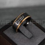 To Infinity and Beyond Ring, Black Wedding Band, Black Wedding Ring