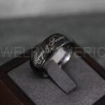 Always and Forever Rings, Couple Rings, Couple Wedding Bands, Matching Couple Rings, Couple Jewelry, Black Wedding Rings - Image 3