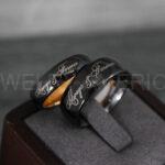 Always and Forever Rings, Couple Rings, Couple Wedding Bands, Matching Couple Rings, Couple Jewelry, Black Wedding Rings