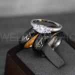 Always and Forever Rings, Couple Rings, Couple Wedding Bands, Matching Couple Rings, Couple Jewelry, Black Wedding Rings