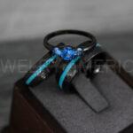 Turquoise Rings, Turquoise Wedding Rings, Turquoise Wedding Bands, Turquoise Jewelry, Black Wedding Rings, Black Wedding Bands, Crushed Turquoise Rings