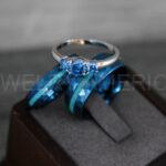 Turquoise Rings, Turquoise Wedding Rings, Turquoise Wedding Bands, Turquoise Jewelry, Blue Wedding Rings, Blue Wedding Bands, Crushed Turquoise Rings