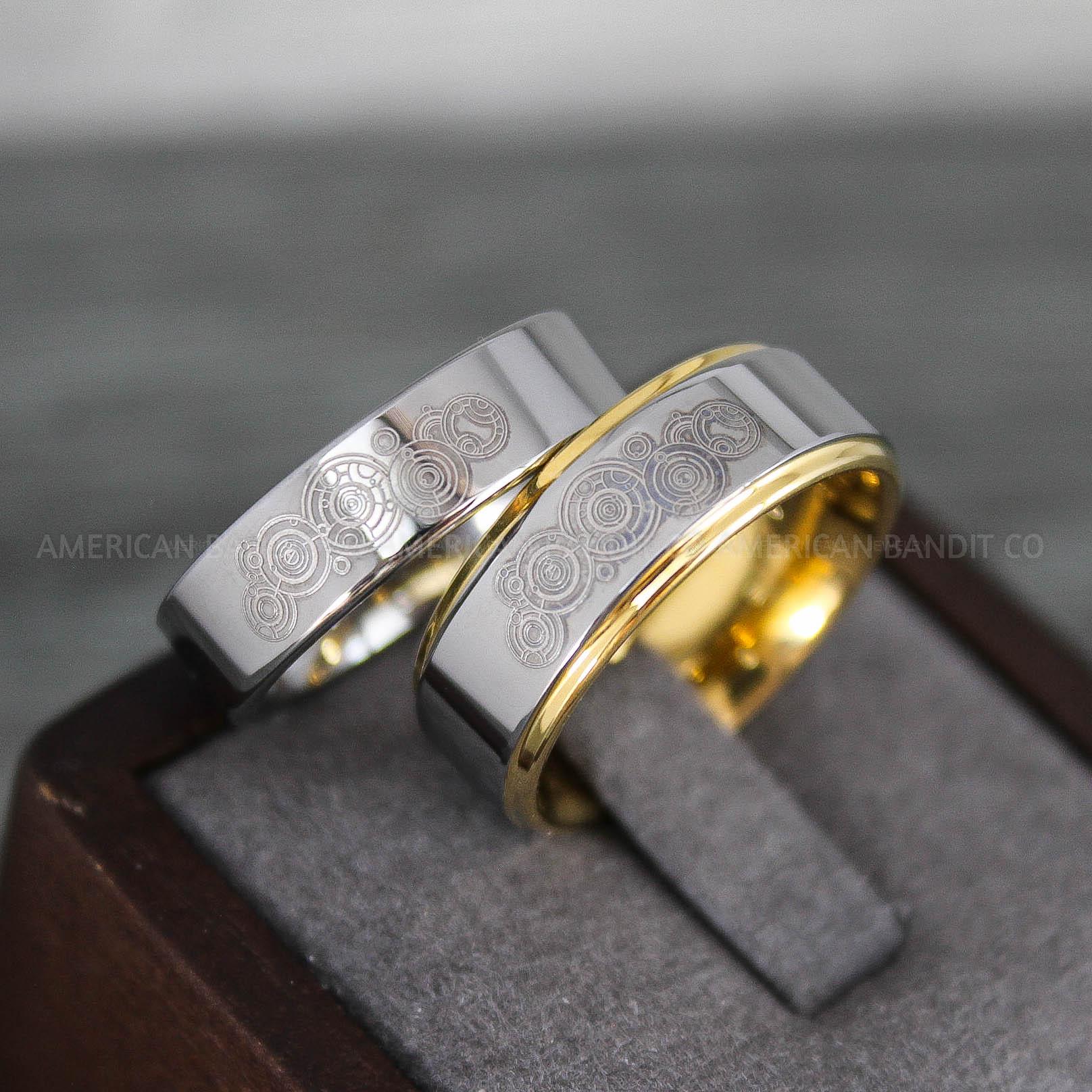 IMG_8812 Dr Who Rings, Dr Who Wedding Rings, Dr Who Jewelry, Gallifreyan Rings, Gallifreyan Wedding Rings, Gallifreyan Wedding Bands, Gallifreyan Jewelry - Image 1