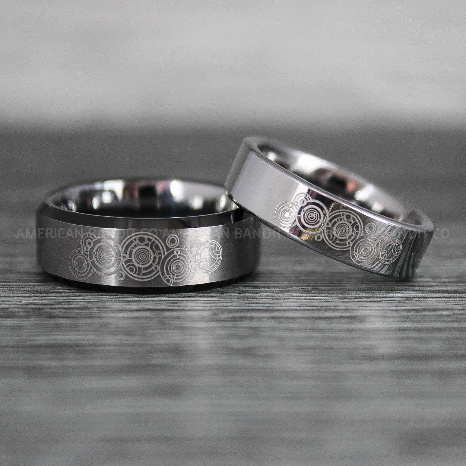 IMG_8828 Dr Who Rings, Dr Who Wedding Rings, Dr Who Jewelry, Gallifreyan Rings, Gallifreyan Wedding Rings, Gallifreyan Wedding Bands, Gallifreyan Jewelry - Image 1
