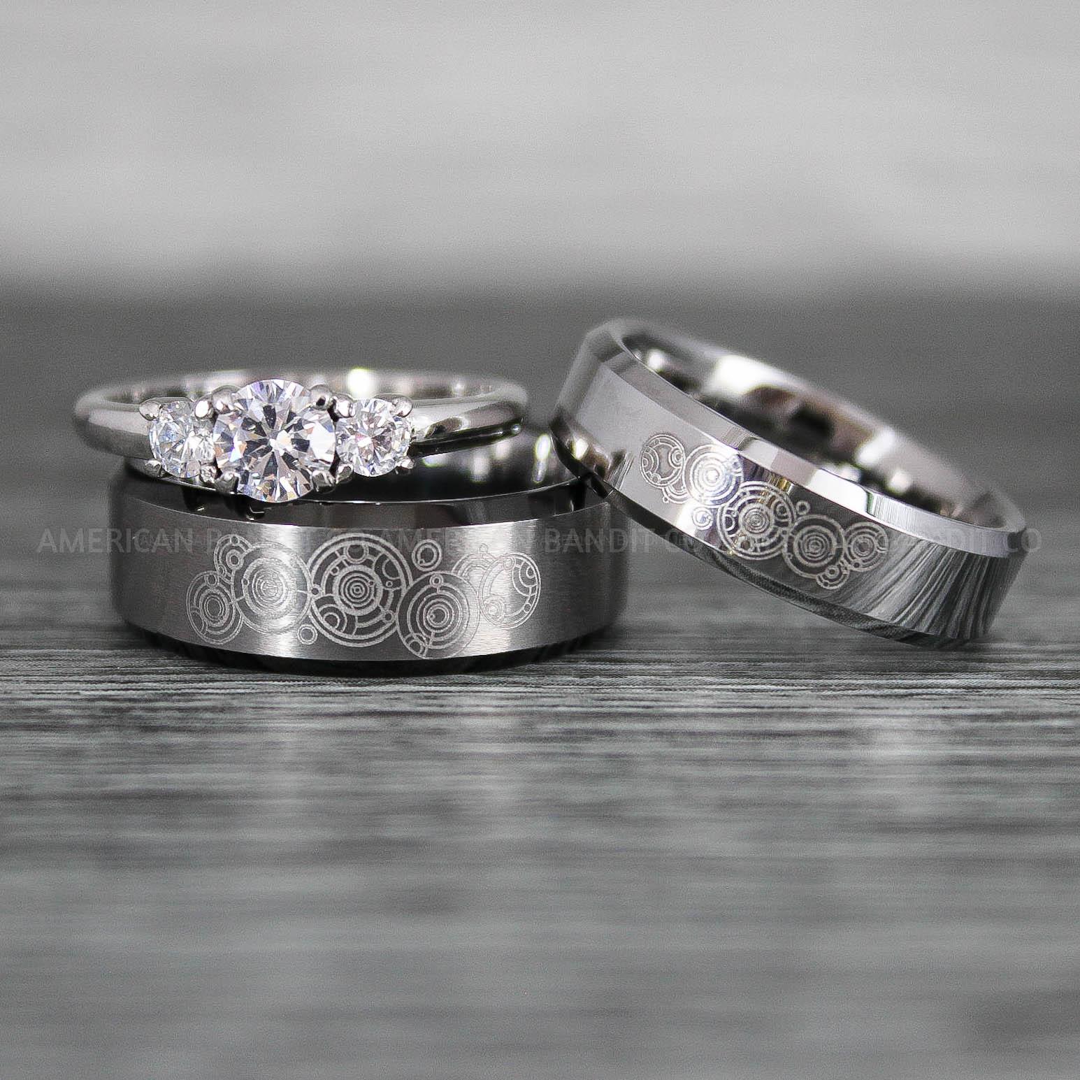 IMG_8831 Dr Who Rings, Dr Who Wedding Rings, Dr Who Jewelry, Gallifreyan Rings, Gallifreyan Wedding Rings, Gallifreyan Wedding Bands, Gallifreyan Jewelry - Image 1