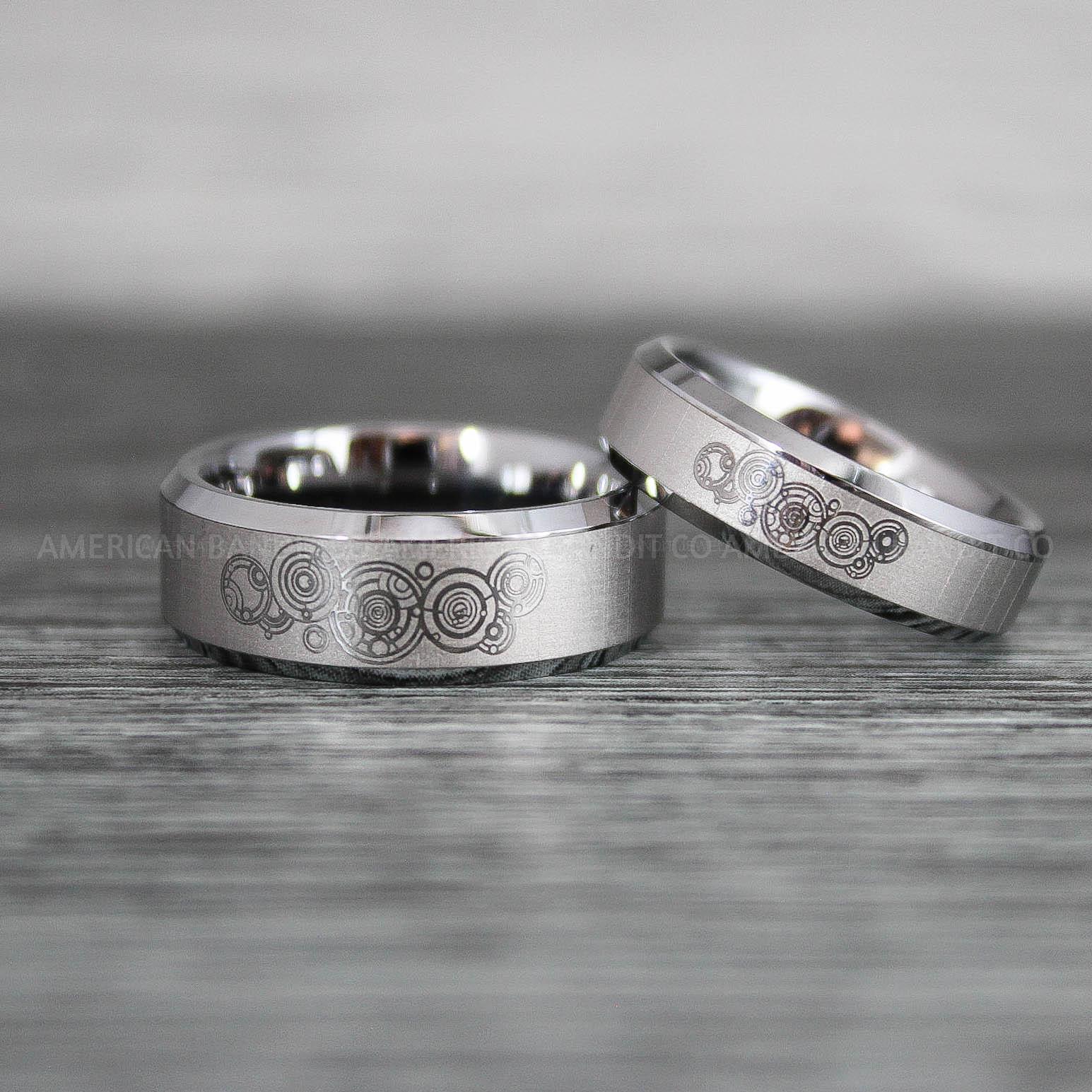IMG_8833 Dr Who Rings, Dr Who Wedding Rings, Dr Who Jewelry, Gallifreyan Rings, Gallifreyan Wedding Rings, Gallifreyan Wedding Bands, Gallifreyan Jewelry - Image 1