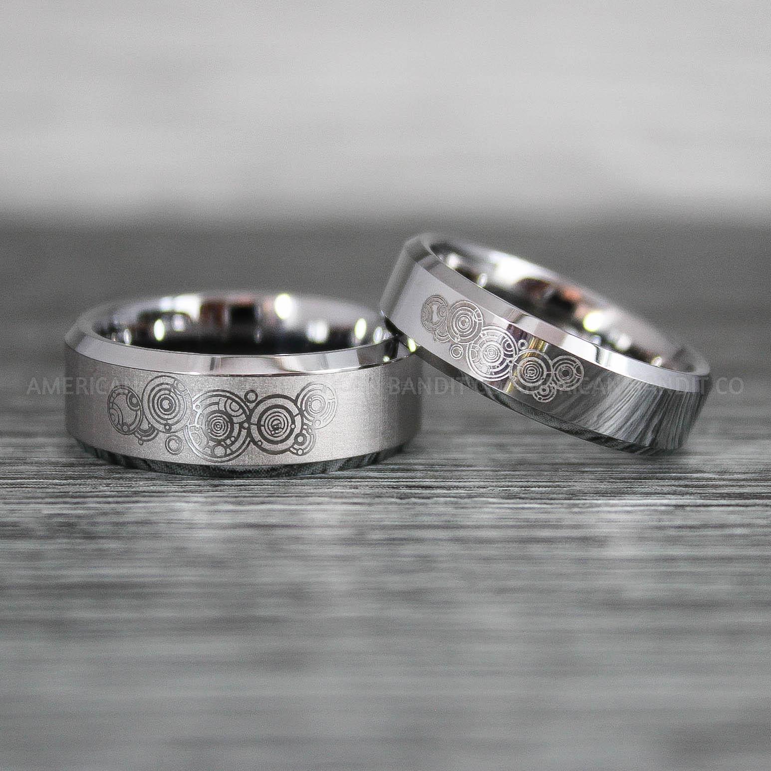 IMG_8835 Dr Who Rings, Dr Who Wedding Rings, Dr Who Jewelry, Gallifreyan Rings, Gallifreyan Wedding Rings, Gallifreyan Wedding Bands, Gallifreyan Jewelry - Image 1