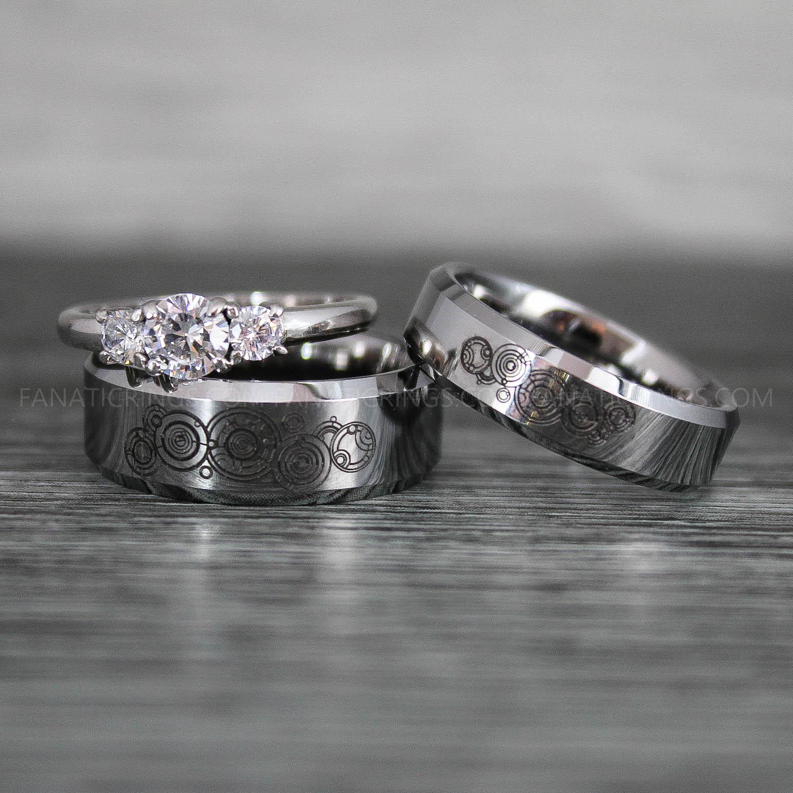 IMG_8844 Dr Who Rings, Dr Who Wedding Rings, Dr Who Jewelry, Gallifreyan Rings, Gallifreyan Wedding Rings, Gallifreyan Wedding Bands, Gallifreyan Jewelry - Image 1