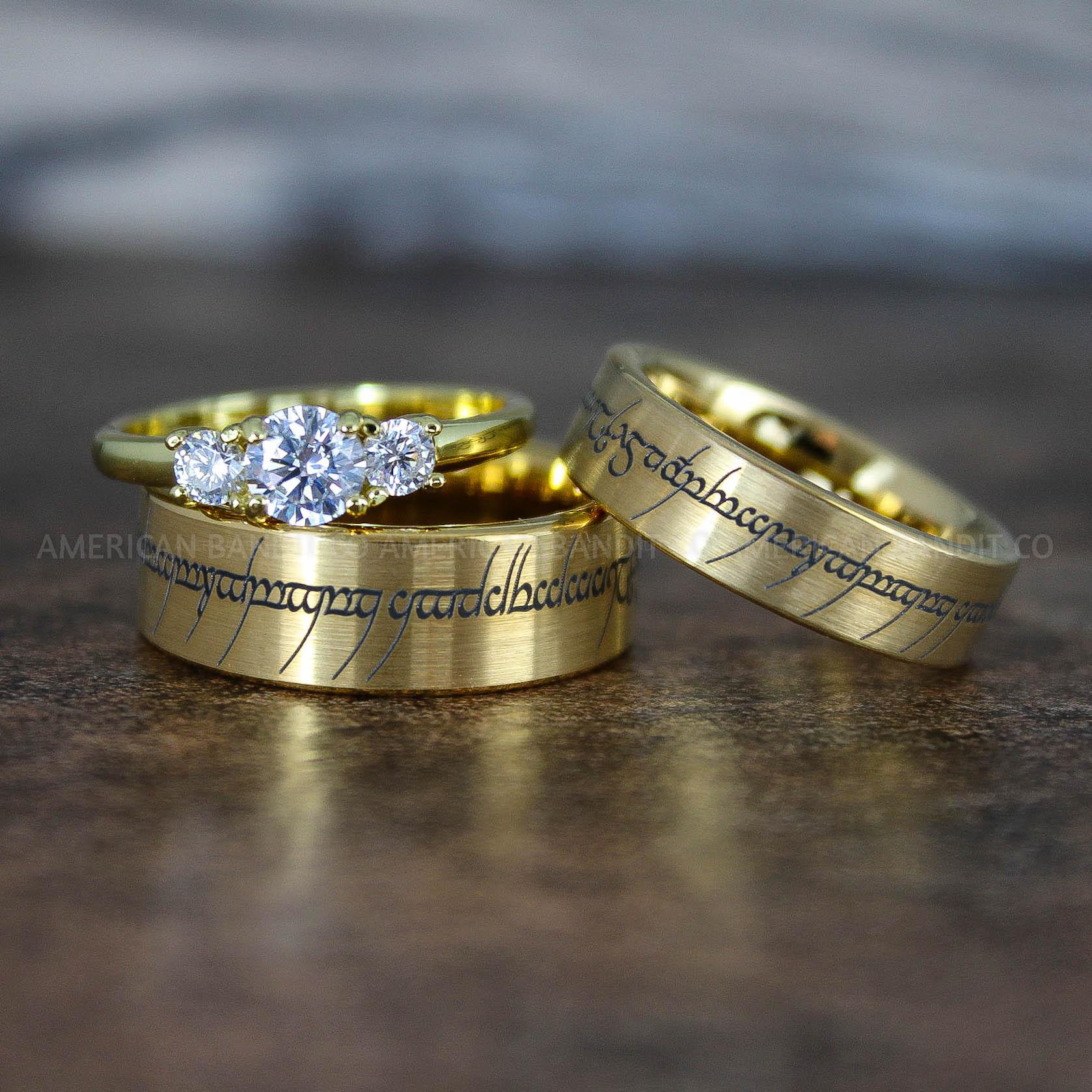IMG_8854 Elvish Rings, Elvish Wedding Rings, Elvish Wedding Bands, Elvish Jewelry, Gold Wedding Rings - Image 1