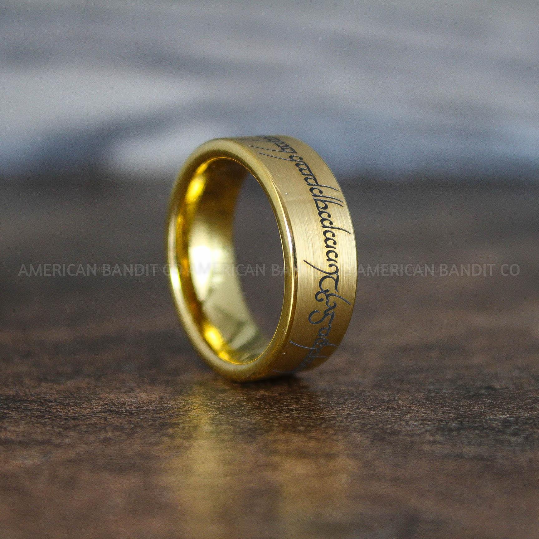 IMG_8855 Elvish Rings, Elvish Wedding Rings, Elvish Wedding Bands, Elvish Jewelry, Gold Wedding Rings - Image 1