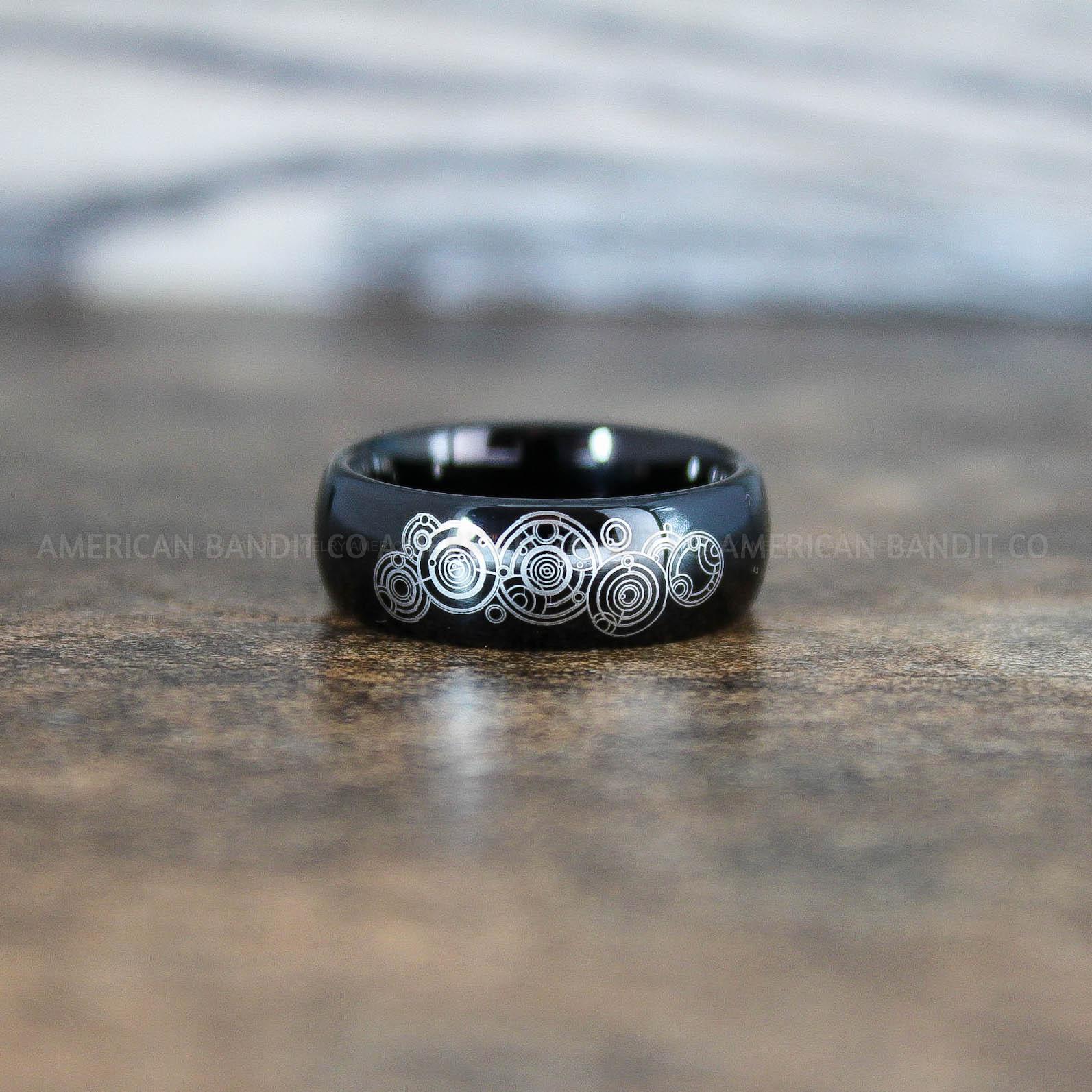 IMG_8875 Dr Who Rings, Dr Who Wedding Rings, Dr Who Jewelry, Gallifreyan Rings, Gallifreyan Wedding Rings, Gallifreyan Wedding Bands, Gallifreyan Jewelry - Image 1