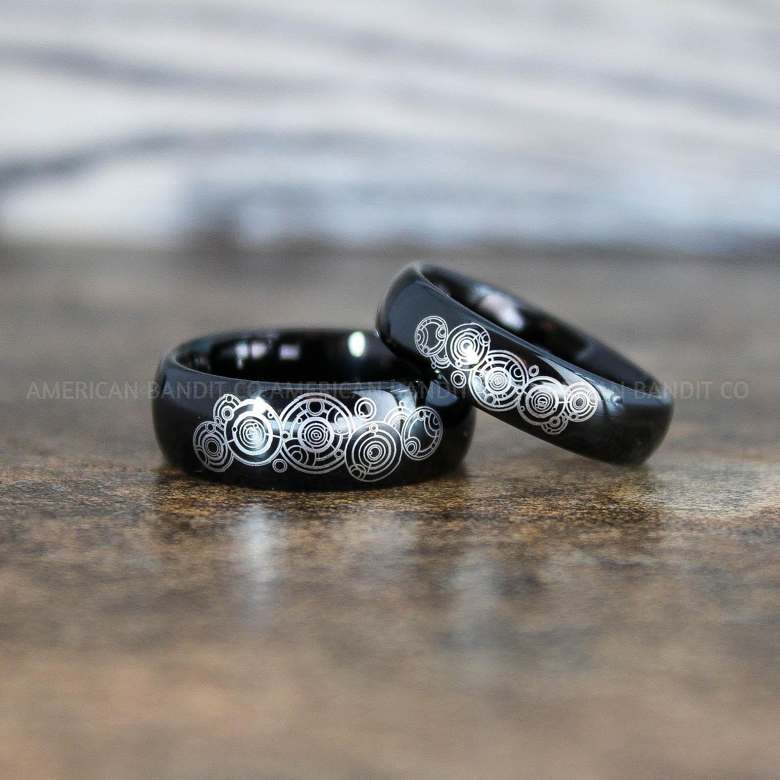 IMG_8876 Dr Who Rings, Dr Who Wedding Rings, Dr Who Jewelry, Gallifreyan Rings, Gallifreyan Wedding Rings, Gallifreyan Wedding Bands, Gallifreyan Jewelry - Image 1