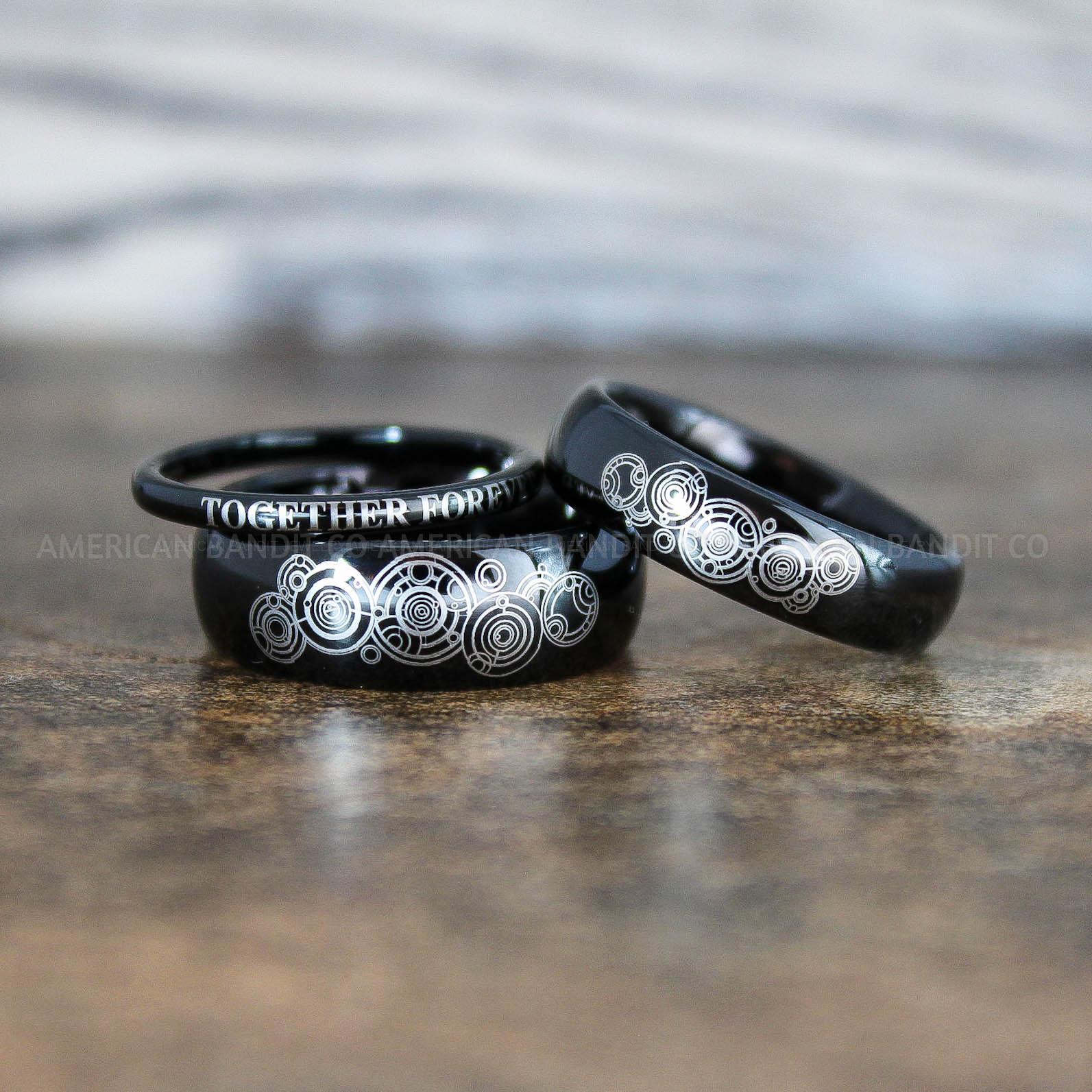 IMG_8877 Dr Who Rings, Dr Who Wedding Rings, Dr Who Jewelry, Gallifreyan Rings, Gallifreyan Wedding Rings, Gallifreyan Wedding Bands, Gallifreyan Jewelry - Image 1