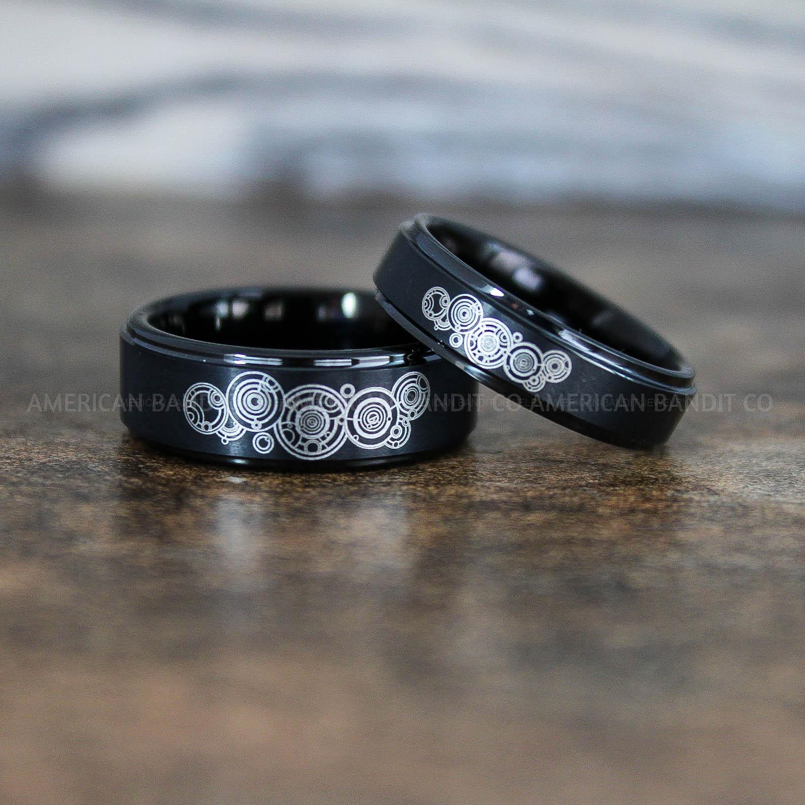 IMG_8887 Dr Who Rings, Dr Who Wedding Rings, Dr Who Jewelry, Gallifreyan Rings, Gallifreyan Wedding Rings, Gallifreyan Wedding Bands, Gallifreyan Jewelry - Image 1